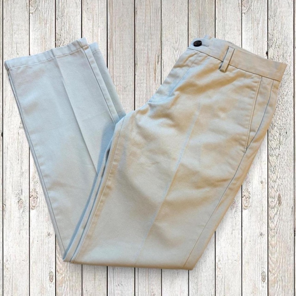 Amazon Essentials Mens Slim Fit Chino Pants 30x30 Khaki Beige Flat Front
